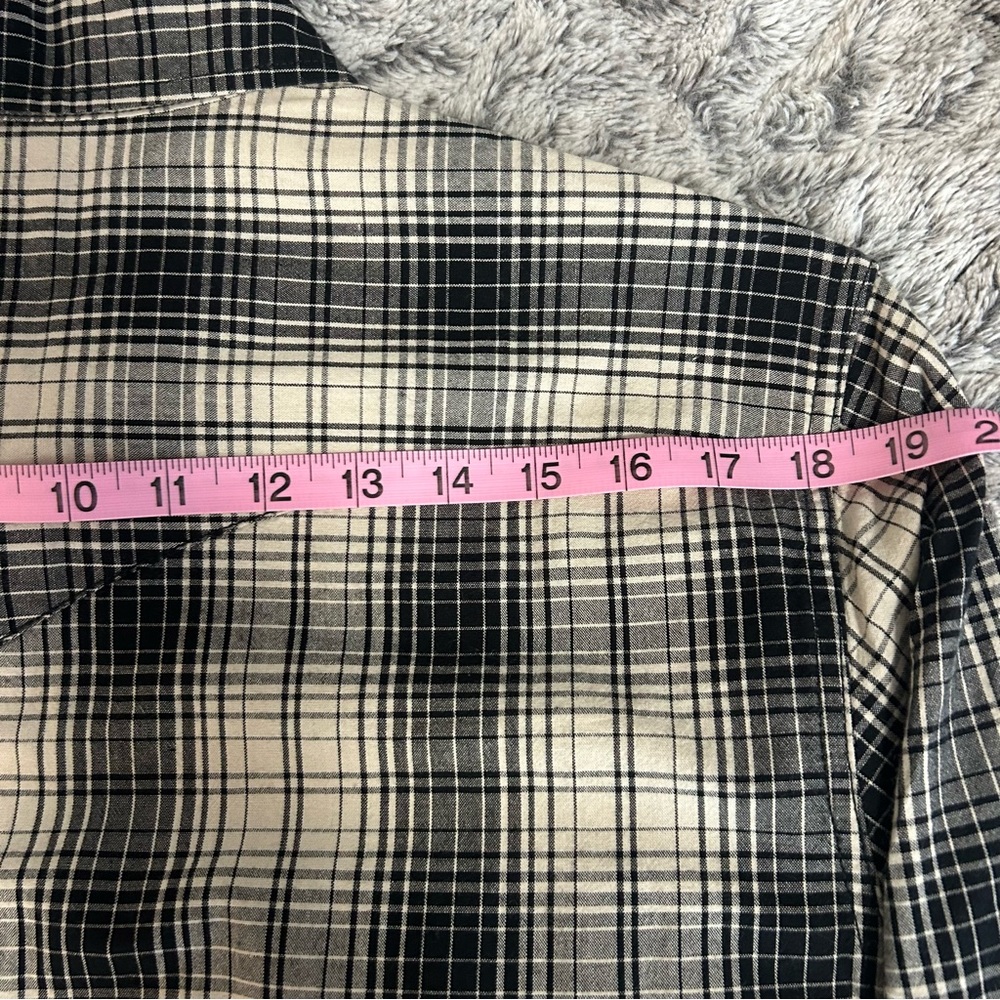 Wrangler Black & White Plaid Western Pearl Snap Shirt Men’s M Rodeo Cowboy Ranch - Picture 11 of 12